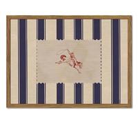 Vintage Western Wall Decor, Striped Rodeo Wall Art Mid Century Southwestern Cowboy Poster Canvas Prints Retro Horse Riding Artwork for Bedroom Living Room Farmhouse 16x24 inch Framed