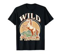 Vintage Western Wild Horse Desert Mustang Wild and Unbroken T-Shirt