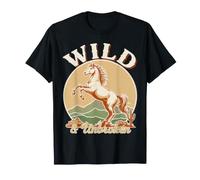 Vintage Western Wild Horse Desert Mustang Wild and Unbroken T-Shirt