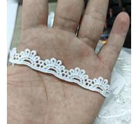 Vintage White Cotton Lace Trim, 15.72m/540cm Length, 1.5cm Width, Crochet Floral Pattern for DIY Crafts, Sewing, Wedding Decoration, Scrapbooking, Gift Wrapping