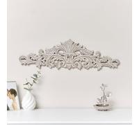 Vintage White Distressed Fleur De Lys Wall Plaque
