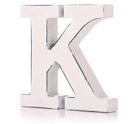 Vintage White Wooden K Letter by giftwarez