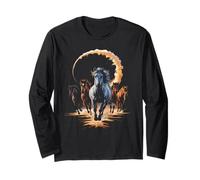 Vintage Wild Horses Gallop Squad Pony Ranch Vibes Canter Long Sleeve T-Shirt