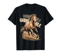 Vintage Wild Mustang Horse Earth Tone Nature Outdoor Art T-Shirt
