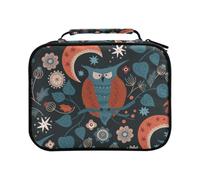 Vintage Wild Owl Flower Colored Pencil Bag Large Capacity Pencil Case for Colouring Pencils Pen Bag Marker Organizer
