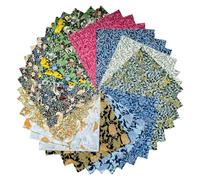 Vintage William Morris Floral Fabric Squares 10x10 for Quilting Retro Floral Cotton Fabric Bundles Layer Cake Fabric for Quilting 10 Inch Precut Quilt Squares for Sewing Patchwork (42Pcs)