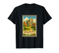Vintage Winchester England Hampshire UK Poster Art Graphic T-Shirt