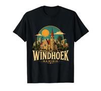 Vintage Windhoek Namibia Travel Souvenir Landmark Gift Value Graphic T-Shirt, Men, Black, M