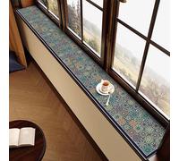Vintage Windowsill Protector Mat, UV Protection/Dustproof/Waterproof PVC Leather Window Sill Decorative Pads, Anti-Skid Bay Window Perch Trim(40x80cm)