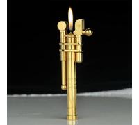 Vintage Windproof Brass Antique Lighter Refillable Kerosene Cigarette Lighter Vintage Trench Lighter, Copper Kerosene Lighter