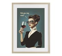 Vintage Wine Chic Glamour, 17 x 23 Inch Framed Print Under Glass