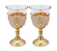 Vintage Wine Goblet,Palace Style Tall Glasses Set - Royal Style Wedding Toasting Glasses for, Home, Kitchen, Garden