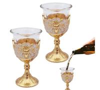 Vintage Wine Goblet, Palace Style White Wine Glass, Palace Style White Wine Glass, Palace Style Tall Glasses Set | Retro Style Drinking Glasses with Stem for Office, Wedding, Christmas, Kitchen
