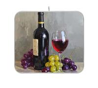 Vintage Wine Grape Oil Painting Dish mat Reusable Rectangle Small countertop mat 16x18 Easy Clean Decorative Home Decor Essentials