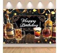 Vintage winery style design perfect for men s birthday party decorations photo shoot props and foot background banner
