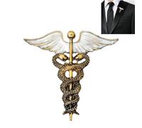 Vintage Winged Snake Brooch Pin for Men & Women - Gothic Animal Lapel Pin with Safety Clasp, Punk Style Suit Tie Accessory