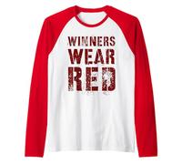 Vintage Winners WEAR RED Summer Camp Team War My Game Day Raglan Baseball Tee