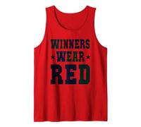 Vintage Winners WEAR RED Summer Camp War Game Day Match Tank Top
