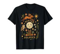 Vintage Winter Solstice Mystical Moon Pagan Yule Celebration T-Shirt