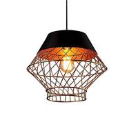Vintage Wire Cage Pendant Light, Metal Basket Lampshade Retro Industrial Ceiling Hanging Lamp, Rustic Suspension Lighting Fitting Kits for Dining Living Room Restaurant, E27 Socket