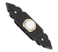 Vintage Wired Door Bell Button Wall Mounted Push Switch for Entryways | Black Zinc Alloy Finish, Space Saving Design, Porch Use, Traditional Home Entryways, Decorative Accent
