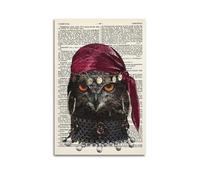 Vintage Wise Gypsy Owl Lexicon PrintCanvas Poster Wall Art Poster for Room Living Room Study Aesthetics And DecorationUnframe-style 08x12inch(20x30cm)