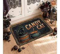 Vintage Witch Candy Fruits Quote Halloween Kitchen Rugs 16x24 Inch