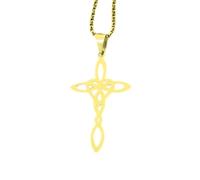 Vintage Witch Pendant A Celtic Cross Necklace for Men