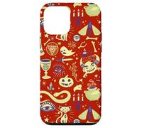 Vintage Witchy Halloween Pattern Boho Spooky Tarot Design Case for iPhone 12 mini