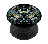 Vintage Witchy Luna Moth Magical Crystals Boho Mushroom PopSockets Adhesive PopGrip