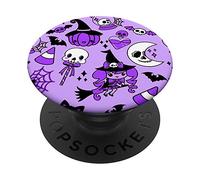 Vintage Witchy Magical Spiritual Pastel Goth Halloween Skull PopSockets Grip and Stand for Phones and Tablets