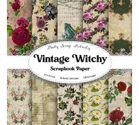 Vintage Witchy Scrapbook Paper: Botanical Themed For Scrapbooking, Double Sided Craft Paper for Gift Wrapping, Decoupage, Ephemera, Junk Journaling, ... (Birds, Flowers) Paper Size 8.5" x 8.5"