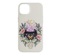 Vintage Witchy Wicca Witch Cauldron Crescent Moon Luna Moth Case for iPhone 14 Plus