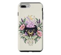 Vintage Witchy Wicca Witch Cauldron Crescent Moon Luna Moth Case for iPhone 7 Plus/8 Plus