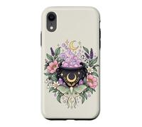 Vintage Witchy Wicca Witch Cauldron Crescent Moon Luna Moth Case for iPhone XR