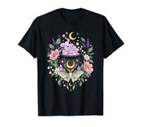 Vintage Witchy Wicca Witch Cauldron Crescent Moon Luna Moth T-Shirt