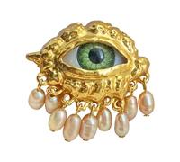 Vintage with Eye, Devil Eye, Vintage Metal Devil Eye with Tassel, Fashionable Finger Jewellery for Women, Charming Accessories for Work, Meeting, Travel