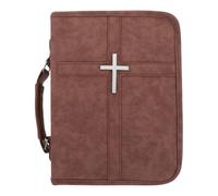 Vintage with Handle and Zipper Bible Cover Case Pu Leather