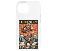 Vintage Wojtek Bear Soldier Propaganda Case for iPhone 15