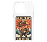 Vintage Wojtek Bear Soldier Propaganda Case for iPhone 15 Pro