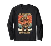 Vintage Wojtek Bear Soldier Propaganda Long Sleeve T-Shirt