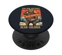 Vintage Wojtek Bear Soldier Propaganda PopSockets Adhesive PopGrip