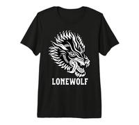 Vintage Wolf Shirt Lonewolf Lone Biker Lowbrow Wolf Premium T-Shirt