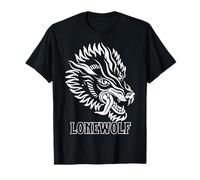 Vintage Wolf Shirt Lonewolf Lone Biker Lowbrow Wolf T-Shirt