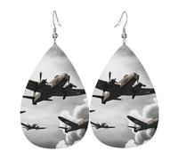 Vintage Women Earring World War Teardrop Leather Earrings Lightweight Drop Leather Earrings For Decorations Anniversary Mother’S Day