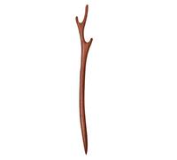 Vintage Wood Antler Hair Sticks Handmade Hairpin Chignon Pin Accessory-Red