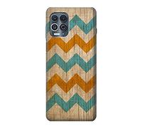 Vintage Wood Chevron Graphic Printed Case Cover For Motorola Edge S