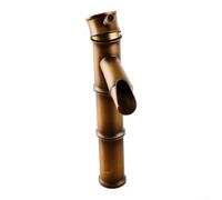 Vintage Wood Effect Basin Mixer for tap Brass Construction Rustic Bathroom Faucet Single Handle Vessel Sink Tall Spout 30cm