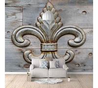 Vintage Wood Grain Metal Relief Creativity 3D Wallpaper Easy Install Feature Office Living Room Sofa Bedroom TV Background Wall Decoration-300cm×210cm