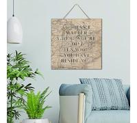 Vintage Wood Home Sign It Doesn't Matter Where You're Going It's Who You Have Beside You Custom Wood Plaque Sign Quote Positive Custom Map Art Home Decor Signs for Bedroom Cabin 12x12 Inch